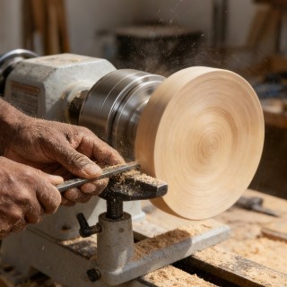 VEVOR Τόρνος Ξύλου 4 με 4 Σιαγόνες, Αυτοσυγκεντρωτικό Τσοκ, 1 x 8TP...