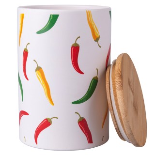 Galileo Βάζο 750 ml από κεραμικό με καπάκι από μπαμπούChili 5909513...
