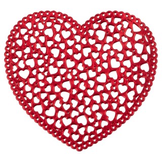Villa dEste Home Σετ 2 Σουπλά και 2 Σουβέρ από PVC με Καρδιές 5924525