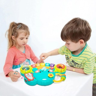 BAKAJI Μουσικό Ελεφαντάκι για Μωρά 6 Μηνών - Παιδικό Παιχνίδι Πλήκτ...