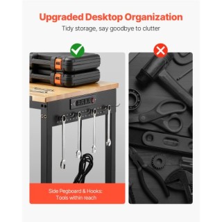 VEVOR Ρυθμιζόμενος Πάγκος Εργασίας 48 με Ρόδες, Παροχή Ρεύματος & Π... VEVOR Ρυθμιζόμενος Πάγκος Εργασίας 48 με Ρόδες, Παροχή Ρεύματος & Π...