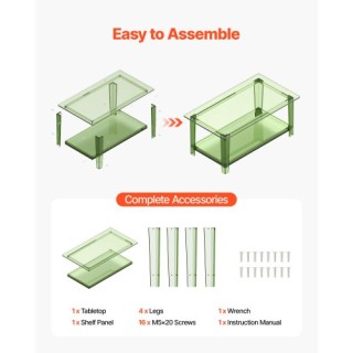 VEVOR Πολυλειτουργικό Ακρυλικό Τραπεζάκι Καφέ με Διπλή Αποθήκευση, ... VEVOR Πολυλειτουργικό Ακρυλικό Τραπεζάκι Καφέ με Διπλή Αποθήκευση, ...