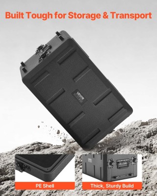 VEVOR Θήκη Rack- Flight Case  6U βάθους 260 mm με υποδοχές μικροφών...