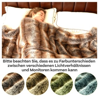 Costway Συνθετικό Ριχτάρι Γούνα Μαρτέν  σε Καφέ-Ταουπέ 38 x 190 x 9...