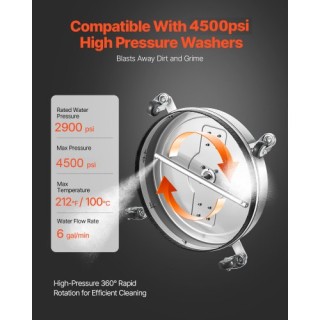 VEVOR Καθαριστής Επιφανειών Πλυντηρίου Πίεσης 21 με Ρόδες και Διπλή... VEVOR Καθαριστής Επιφανειών Πλυντηρίου Πίεσης 21 με Ρόδες και Διπλή...