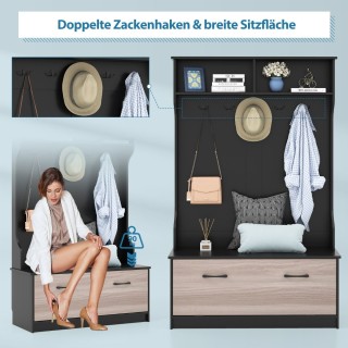 Costway Πολυλειτουργική Ντουλάπα Εισόδου με Καθιστικό και Αποθηκευ... Costway Πολυλειτουργική Ντουλάπα Εισόδου με Καθιστικό και Αποθηκευ...