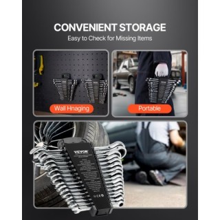 VEVOR Σετ Γερμανικών Κλειδιών 16 Τεμαχίων Μετρικό 8 mm έως 24 mm με...