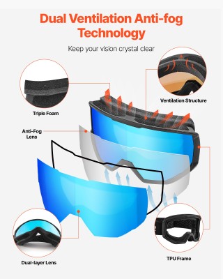 VEVOR Αντιθαμβωτικά Γυαλιά Σκι OTG με Κυλινδρικό Φακό & Διαστάσεις ... VEVOR Αντιθαμβωτικά Γυαλιά Σκι OTG με Κυλινδρικό Φακό & Διαστάσεις ...