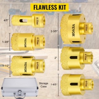 Σετ Διαμαντοτρύπανων VEVOR 6 τεμ. για Κεραμικά & Μάρμαρο KKQ6TJ000... Σετ Διαμαντοτρύπανων VEVOR 6 τεμ. για Κεραμικά & Μάρμαρο KKQ6TJ000...