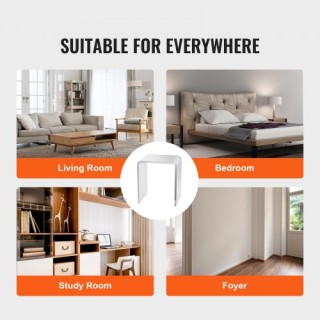 Τραπέζι VEVOR από Ακρυλικό, Σχήματος C, Διαφανές για Σαλόνι, Υπνοδω...