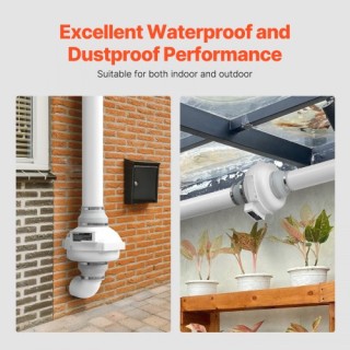 VEVOR  Αθόρυβος Ανεμιστήρας Ραδονίου 380CFM 4-4.5 Αδιάβροχος  DFSDJ...