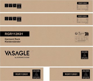 Ράγα Ρούχων VASAGLE με Ράφια και Γάντζους, Τιρκουάζ/Μαύρο Ράγα Ρούχων VASAGLE με Ράφια και Γάντζους, Τιρκουάζ/Μαύρο