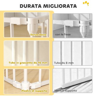 PawHut Περιφραγμένος Χώρος για Σκύλους με 8 Ρυθμιζόμενα Πάνελ και Α...