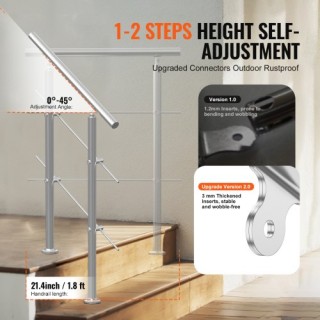 VEVOR Κουπαστές 80cm για Εξωτερικά Σκαλοπάτια με 2 Σταυρούς για Βε... VEVOR Κουπαστές 80cm για Εξωτερικά Σκαλοπάτια με 2 Σταυρούς για Βε...