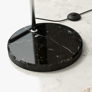 HOMCOM Ρετρό Φωτιστικό Δαπέδου με Καμπύλη και Ρυθμιζόμενη Ράβδο, Πο...