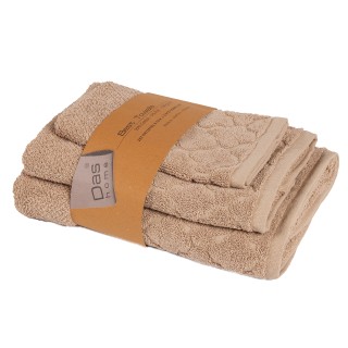 DAS HOME Σετ Πετσέτες 3τεμαχίων Best 0792 Taupe 530708180792 DAS HOME Σετ Πετσέτες 3τεμαχίων Best 0792 Taupe 530708180792