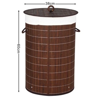 BAKAJI Πτυσσόμενο Καλάθι Απλύτων από Μπαμπού και Ύφασμα Καφέ Καλάθ... BAKAJI Πτυσσόμενο Καλάθι Απλύτων από Μπαμπού και Ύφασμα Καφέ Καλάθ...