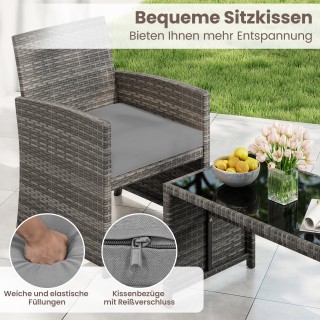 Costway Σετ Επίπλων Κήπου 4 Τεμαχίων με Πολυθρόνες Rattan, Διθέσιο ... Costway Σετ Επίπλων Κήπου 4 Τεμαχίων με Πολυθρόνες Rattan, Διθέσιο ...