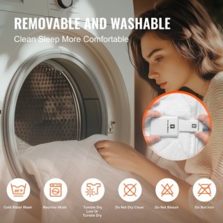 VEVOR  Ηλεκτρικό Θερμαινόμενο Υπόστρωμα 195 x 165cm Queen με Χρονοδ...