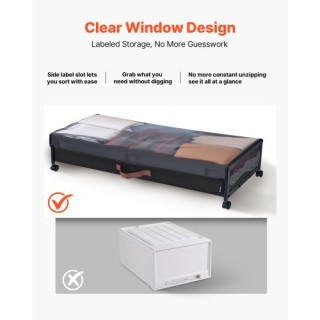 VEVOR ΒΕVOR Αποθηκευτικός Χώρος Κάτω από το Κρεβάτι με Ρόδες 36x18.... VEVOR ΒΕVOR Αποθηκευτικός Χώρος Κάτω από το Κρεβάτι με Ρόδες 36x18....