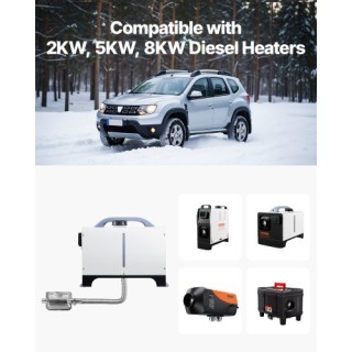 VEVOR Εύκαμπτος Σωλήνας Εξάτμισης από Ανοξείδωτο Ατσάλι 1980mm με 2...