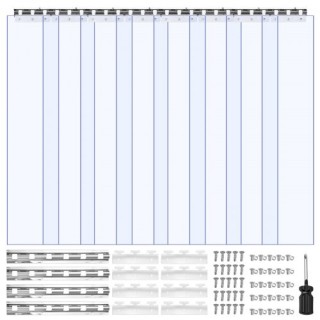 VEVOR Διαφανής Πλαστική Κουρτίνα Πόρτας για Κατάψυξη, 2,1 μ Ύψος x ...