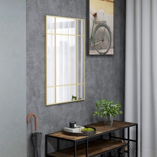 HOMCOM Καθρέφτης Τοίχου σε Στυλ Παράθυρου με Κάθετη και Οριζόντια Σ... HOMCOM Καθρέφτης Τοίχου σε Στυλ Παράθυρου με Κάθετη και Οριζόντια Σ...