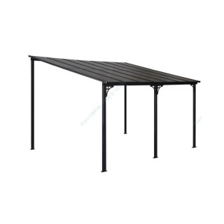 Costway Πέργκολα για Βεράντα 3x4μ με Κεκλιμένη Πολυκαρβονική Οροφή ...
