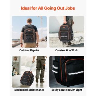 VEVOR Τροχήλατο Βαλιτσάκι Εργαλείων με 45 Θήκες Βαρέως Τύπου GLGJBB...