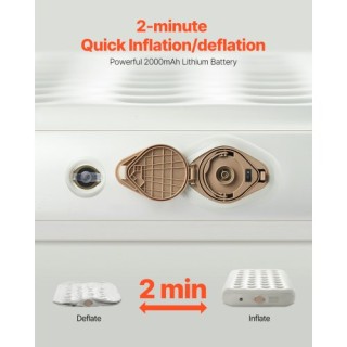 VEVOR Φουσκωτό Στρώμα Αέρα με Σκελετό & Αντλία για 1 Άτομο, 300lbs ... VEVOR Φουσκωτό Στρώμα Αέρα με Σκελετό & Αντλία για 1 Άτομο, 300lbs ...