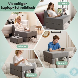 Costway  Μαξιλάρι Ανάγνωσης με Θέση Ποτού για Άνεση στο Κρεβάτι & Κ...