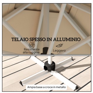 Outsunny Ομπρελόνι με Κλίση και Βάση Σταυρού, από Πολυεστέρα, Αλουμ... Outsunny Ομπρελόνι με Κλίση και Βάση Σταυρού, από Πολυεστέρα, Αλουμ...