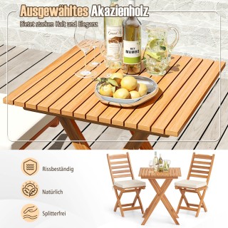 Costway Σετ Μπαλκονιού 3 Τεμαχίων: Αναδιπλούμενο Τραπέζι Bistro με ... Costway Σετ Μπαλκονιού 3 Τεμαχίων: Αναδιπλούμενο Τραπέζι Bistro με ...