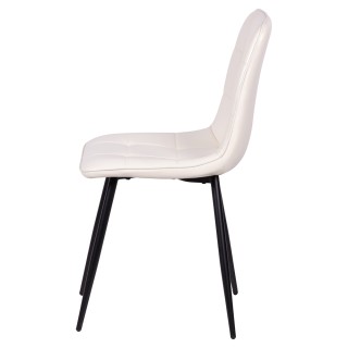 Galileo Καρέκλα Βιομηχανικού Στυλ με Μεταλλικά Πόδια και Πολυτελή Τ...