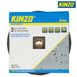 KINZO Σετ Δίσκων Λείανσης Διάμετρος 230 mm για Πέτρα, 3 Τεμάχια - K...