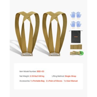 VEVOR Ιμάντες Μεταφοράς, Σύστημα Ανύψωσης για 2 Άτομα με Ρυθμιζόμεν... VEVOR Ιμάντες Μεταφοράς, Σύστημα Ανύψωσης για 2 Άτομα με Ρυθμιζόμεν...