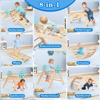 Costway 9 σε 1 Σετ Αναρρίχησης Montessori με Καμπύλη Αναρρίχησης & ... Costway 9 σε 1 Σετ Αναρρίχησης Montessori με Καμπύλη Αναρρίχησης & ...