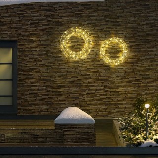 Kooper Φωτιζόμενο Χριστουγεννιάτικο Στεφάνι με 80 Μικρο-LED για Εξω...