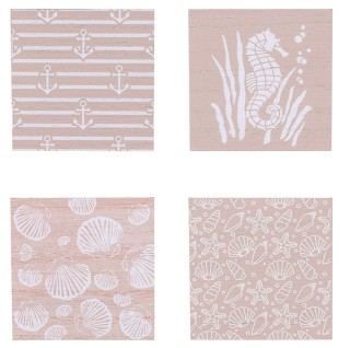 Villa dEste Home Σετ 4 Σουβέρ από Ξύλο MDF σε Στυλ Ακτής Ωκεανού 59... Villa dEste Home Σετ 4 Σουβέρ από Ξύλο MDF σε Στυλ Ακτής Ωκεανού 59...