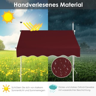 Costway Πτυσσόμενη Κλειστού Τύπου Τέντα 150 cm Χωρίς Τρυπάνι, UV Αν... Costway Πτυσσόμενη Κλειστού Τύπου Τέντα 150 cm Χωρίς Τρυπάνι, UV Αν...