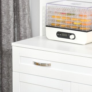 HOMCOM Κινητή Μοντέρνα Κουζίνα με 2 Ντουλάπια, Γυάλινες Πόρτες και ... HOMCOM Κινητή Μοντέρνα Κουζίνα με 2 Ντουλάπια, Γυάλινες Πόρτες και ...