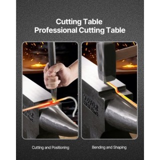 VEVOR Αμόνι με Μονή Κέρατο 55 λίβρες από Χυτοχάλυβα, Στρογγυλό Κέρα...