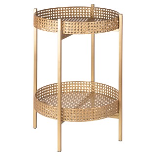 Galileo Πολυχρηστικό τραπέζι Tavolino από σίδερο με 2 ράφια σε σχέδ...