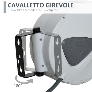 DURHAND Αυτόματο καρούλι εύκαμπτου σωλήνα τοίχου με σύνδεση Φ1/4, 1...