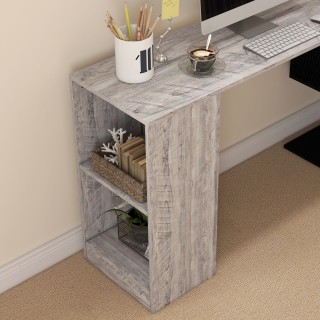 HOMCOM Γωνιακός Γραφείο Εξοικονόμησης Χώρου με Ράφι σε Σχήμα S από ... HOMCOM Γωνιακός Γραφείο Εξοικονόμησης Χώρου με Ράφι σε Σχήμα S από ...