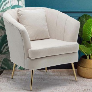 Πολυθρόνα / Καρέκλα Υφασμάτινη με Μεταλλικά Πόδια 80 x 70 x 80 cm Μ... Πολυθρόνα / Καρέκλα Υφασμάτινη με Μεταλλικά Πόδια 80 x 70 x 80 cm Μ...