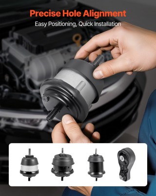 VEVOR Σετ Στήριξης Κινητήρα & Κιβωτίου, 4 Τεμάχια, Συμβατό με Chevr...