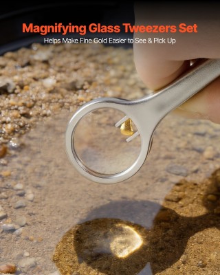 VEVOR Κιτ Αναζήτησης Χρυσού 19 Τεμαχίων με Τηγάνια 254 mm και 355 m...