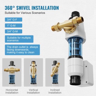 Φίλτρο Νερού Micron Ροής 4 T/H VEVOR ZDCXQZSGLQFC96X4LV9 Φίλτρο Νερού Micron Ροής 4 T/H VEVOR ZDCXQZSGLQFC96X4LV9