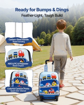 VEVOR Παιδικό Σετ Βαλίτσας 5 τεμαχίων με Ροδάκια, Σακίδιο & Μαξιλάρ...